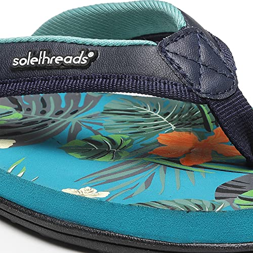 Image of SOLETHREADS SERENE | Cushion | Comfortable | Cute | Soft | Squishy Footbed | Anti-Skid Sole | Flip Flops for Women | S.Green | UK7