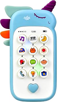 Toy for 1 Year Old Boys Toy Phone for Toddler Age 1 2 3 Play Phone Baby Mobile Phone Toys with Music and Lights Early Educations Toys 6-12 Month 1st Birthday Gifts for 1 2 3 Year Old Boys