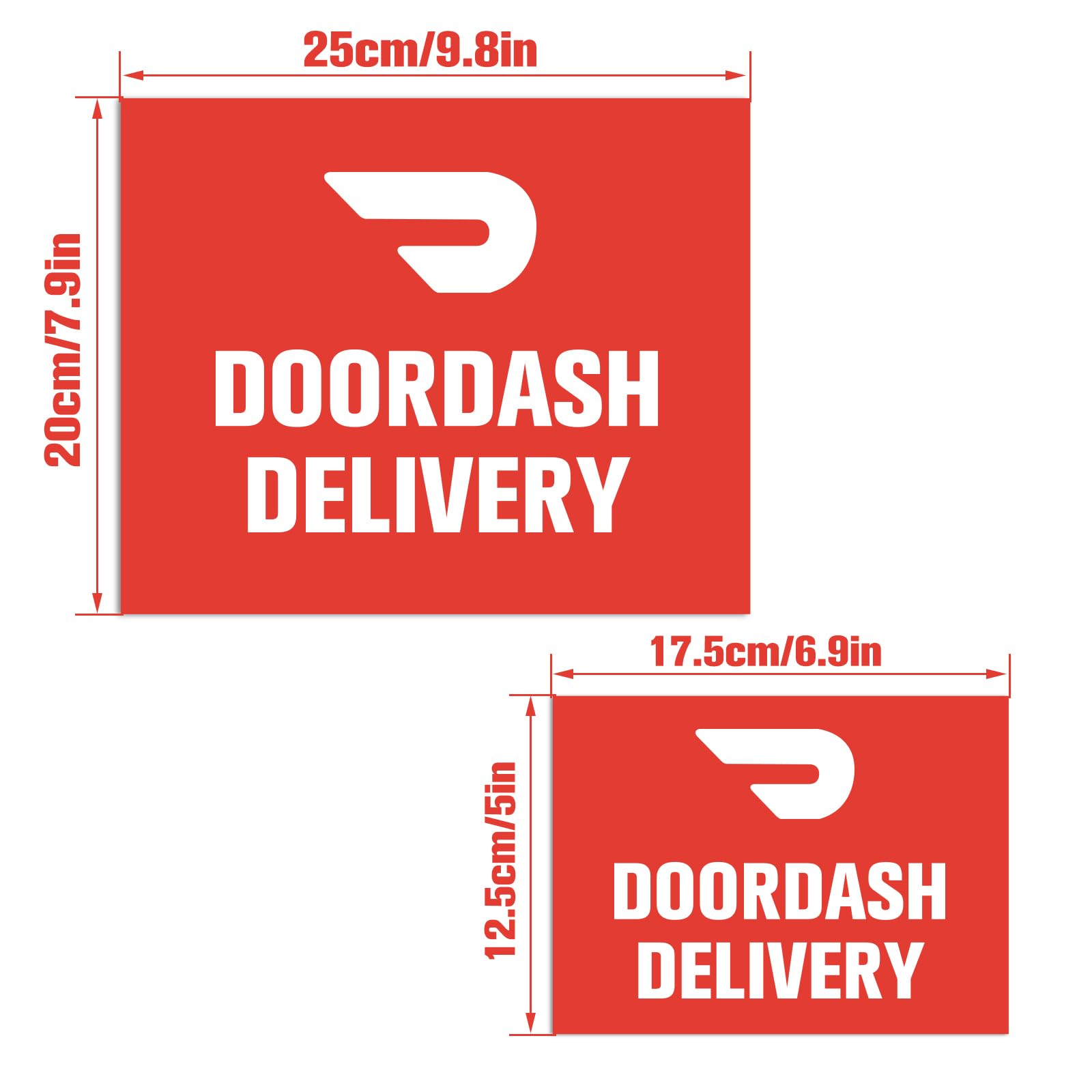 High Visibility Magnetic Car Signs 3 Pack Magnets Car Vehicle DoorDash ...