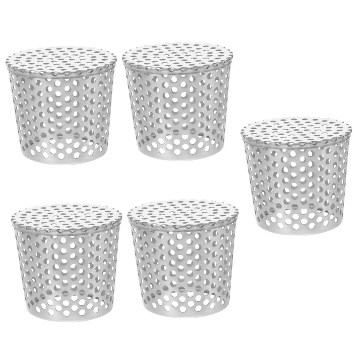 Garde de gouttière inoxydable SHINEOFI 5 pièces filtre de drainage extérieur débris