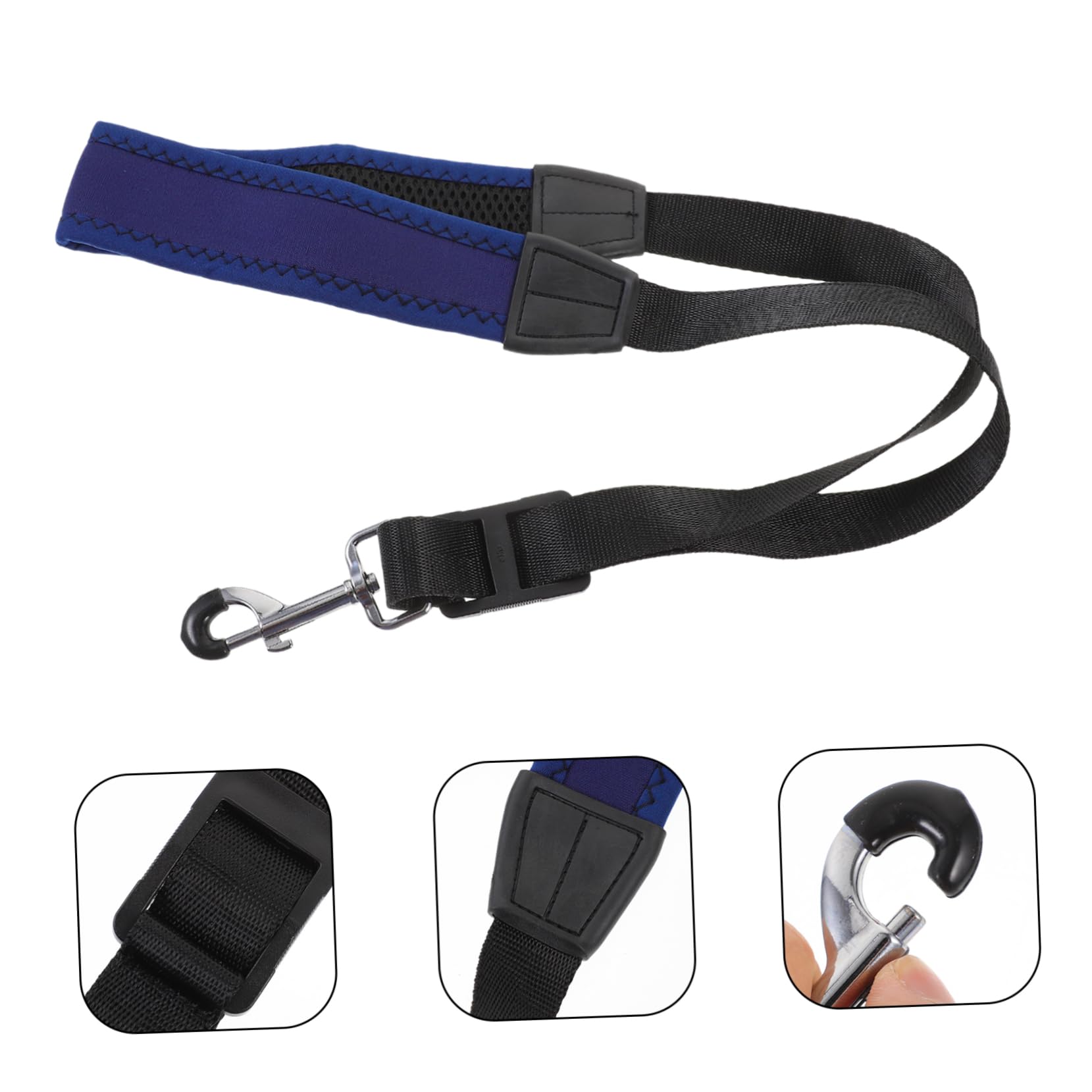 GOOHOCHY Saxophone Strap Shoulder Harness Adjustable Neck Belt for Tenor Soprano Saxophone Durable Design with Hook Essential Saxophone Accessory