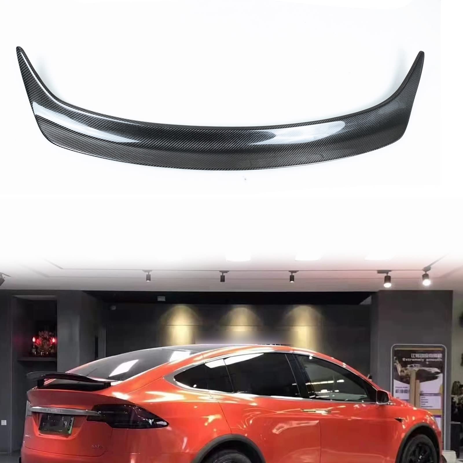 Aile de becquet arrière carbone Tesla Model X pour vos voyages en famille stylés