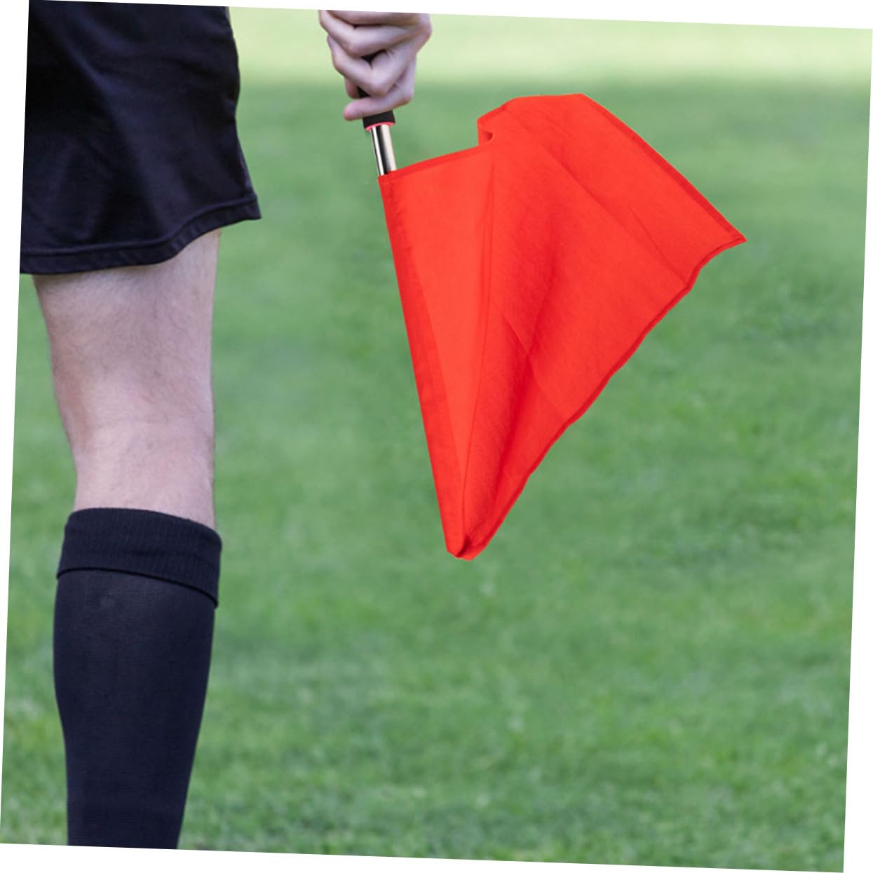 Happyyami 4 Stück Schiedsrichter Fahnen Schiedsrichter Linesman Hand Flagge rote und grüne Sportflaggen Pole Training Zubehör FüR FußBall Volleyball Und Leichtathletik Wettkampf