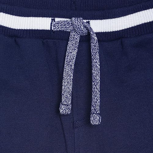 Image of miniklub Boys Navy Blue Printed Regular Fit Regular Shorts