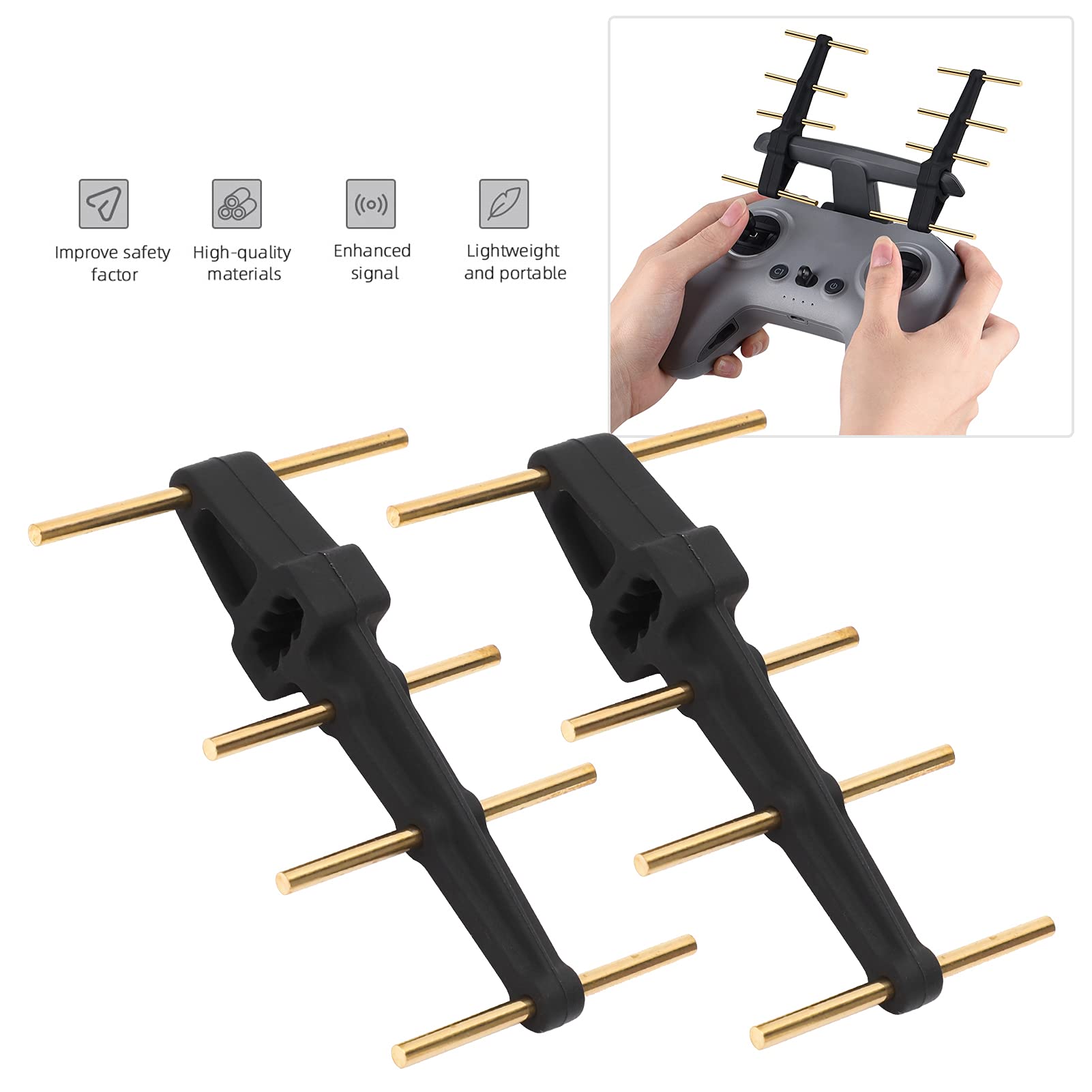 2.4GHz Drone Remote Control Przedłużacz Sygnału Antena Wzmacniająca Silny sygnał Stabilny dla Kontrolera Combo FPV 2 (BLACK)