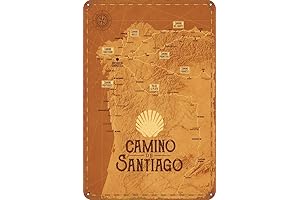 Camino de Santiago Map Wall Art: A Pilgrimage Souvenir for Your Home