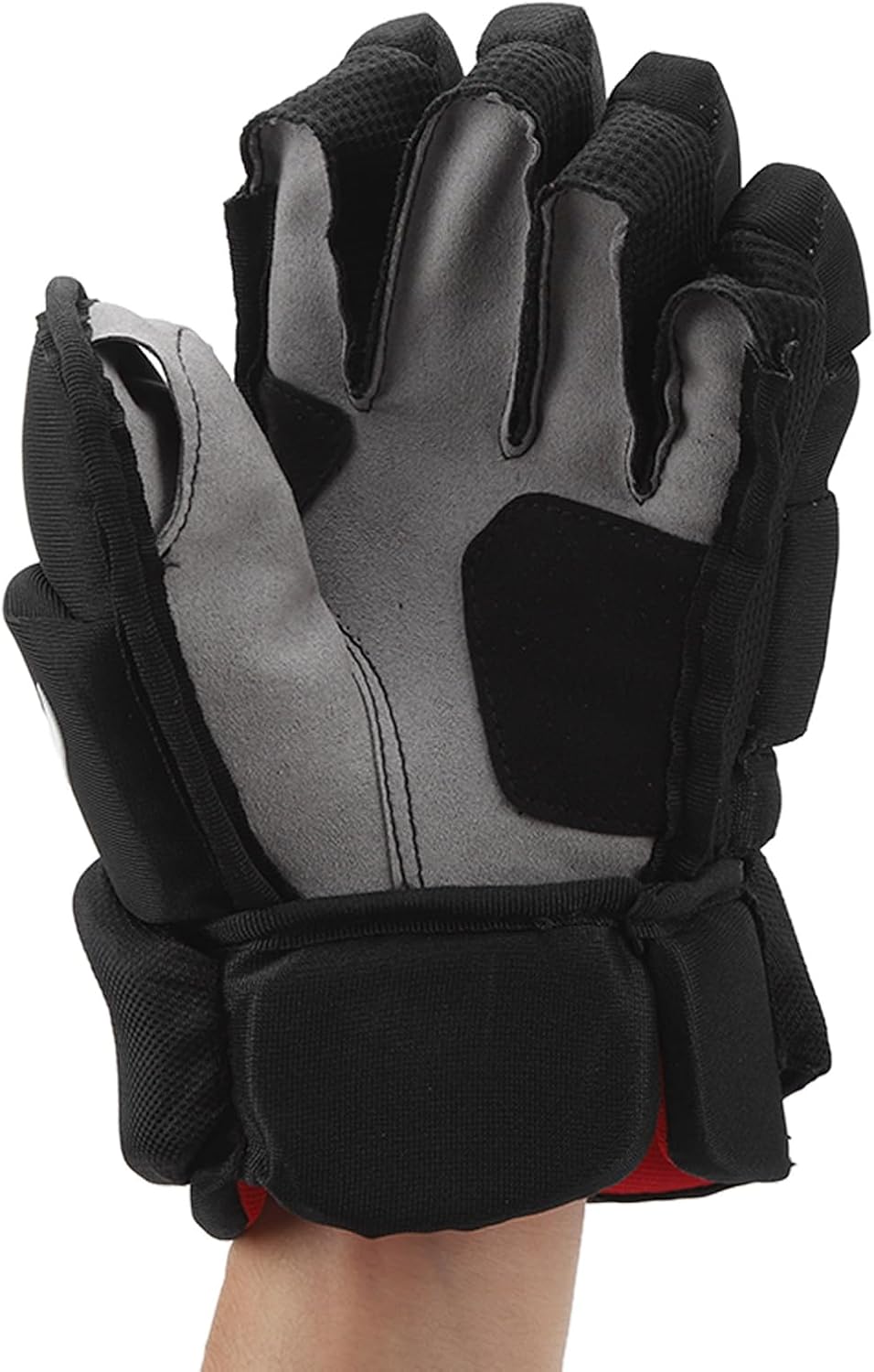 Hocky Player Glove, Hockey Protective Gloves with Bendable Finger Design, Ice Hockey Floorball Roller Hockey Gloves for Men Women, Breathable Nylon Fabric with EVA Foam Padding for