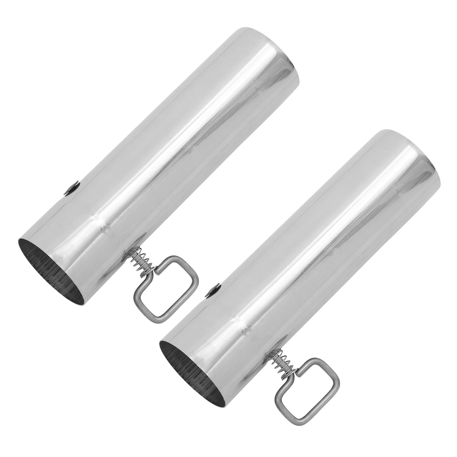 Tubo Fumaria per Stufa da Campeggio 2 Pezzi in Acciaio Inox | Argento, per Tenda e Stufa da Campeggio, Accessori di Scarico, Montaggio Rapido