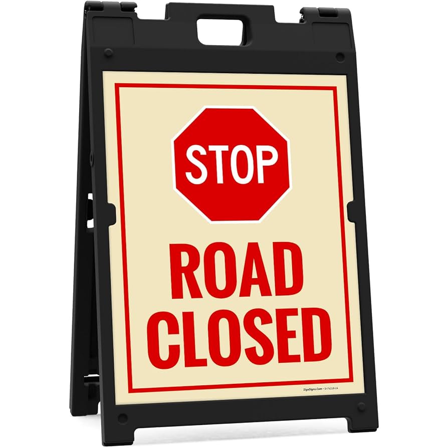 USAストリート看板　SIDEWALK CLOSED Sidewalk Closed - 36