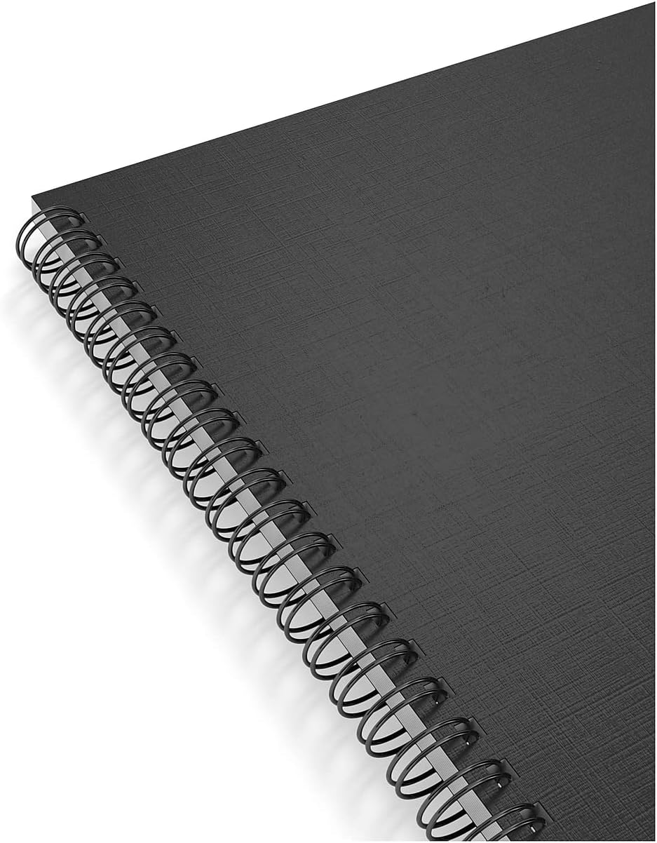 TRU RED Large Soft Cover Project Planner Notebook, Black, 3‑Pack