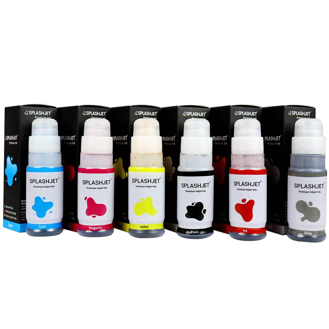 Splashjet 73 Compatible Refill Ink for Canon G570 / G670 Printer - (70gm x C/M/Y/Bk/R/GR) - 502369 (B09FLPW681) Amazon Price History, Amazon Price Tracker