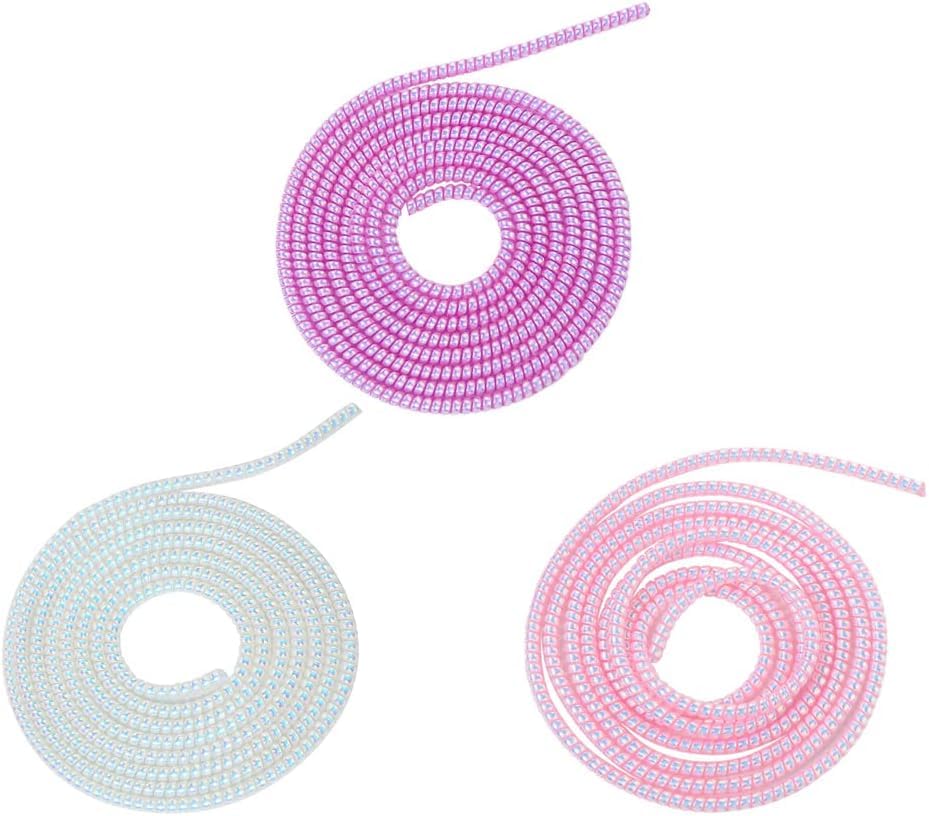 3Pcs Multicolored Cable Protector,1.55M Spiral Data Cable Protective Sleeve,Flexible Cable Wire Protector,Cable Sleeves for Phone Charge Cable, USB Data Cable Accessories and Supplies