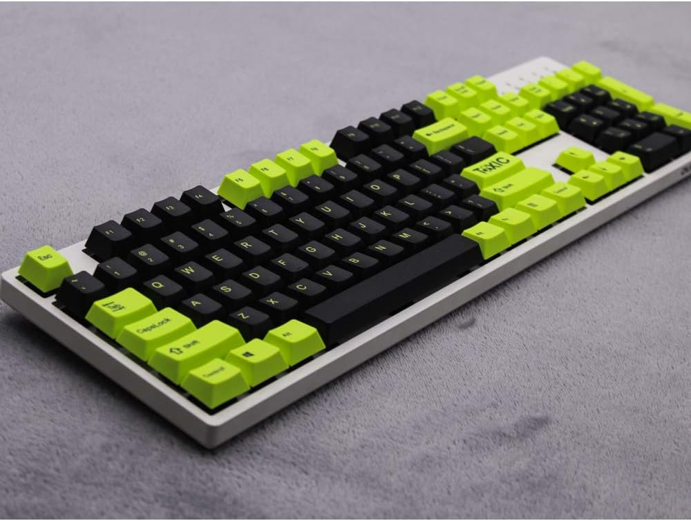 G-MKY Toxic Keys dye Sublimated 133 Keys pbt keycap Compatible for Mechanical Keyboard Sell only keycaps