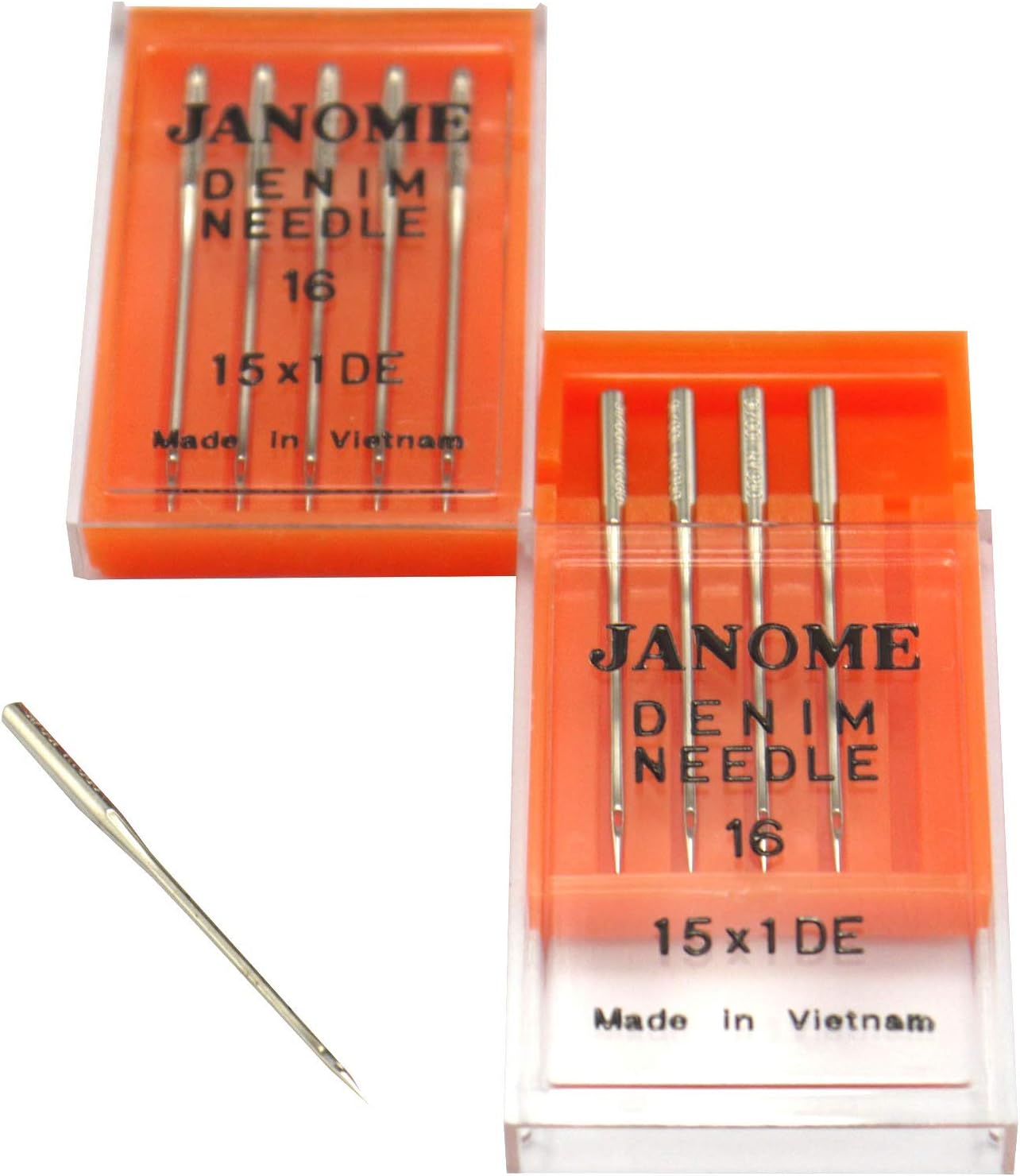DREAMSTITCH 990416000A Denim Needles 15X 1DE #16 for Janome Brand 990416000A