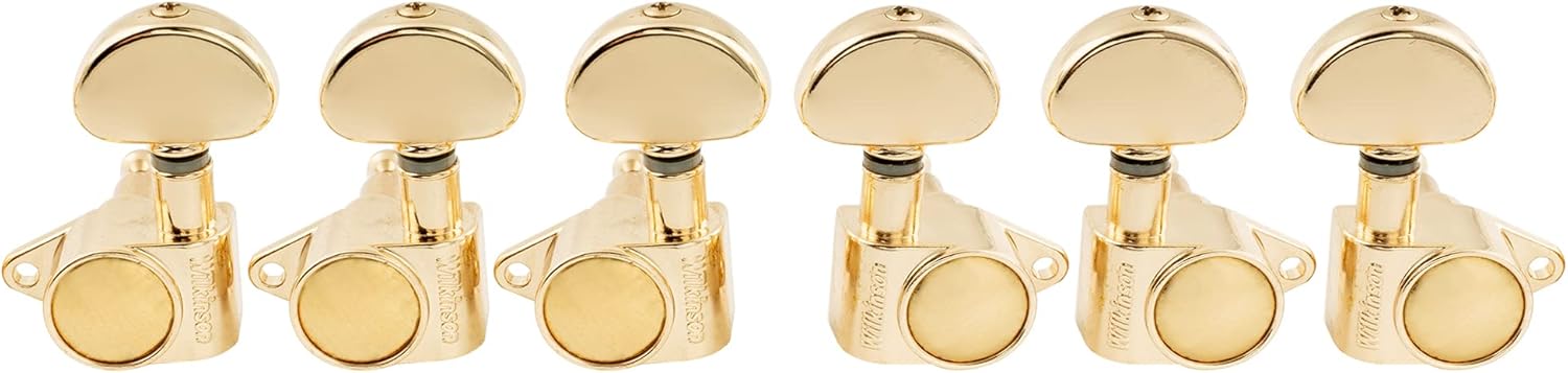 Wilkinson WJ303 3L3R Guitar Tuners Machine Heads 1:19 Ratio Tuning Pegs Keys for Epiphone USA Les Paul SG Electric or Acoustic Guitar, Gold