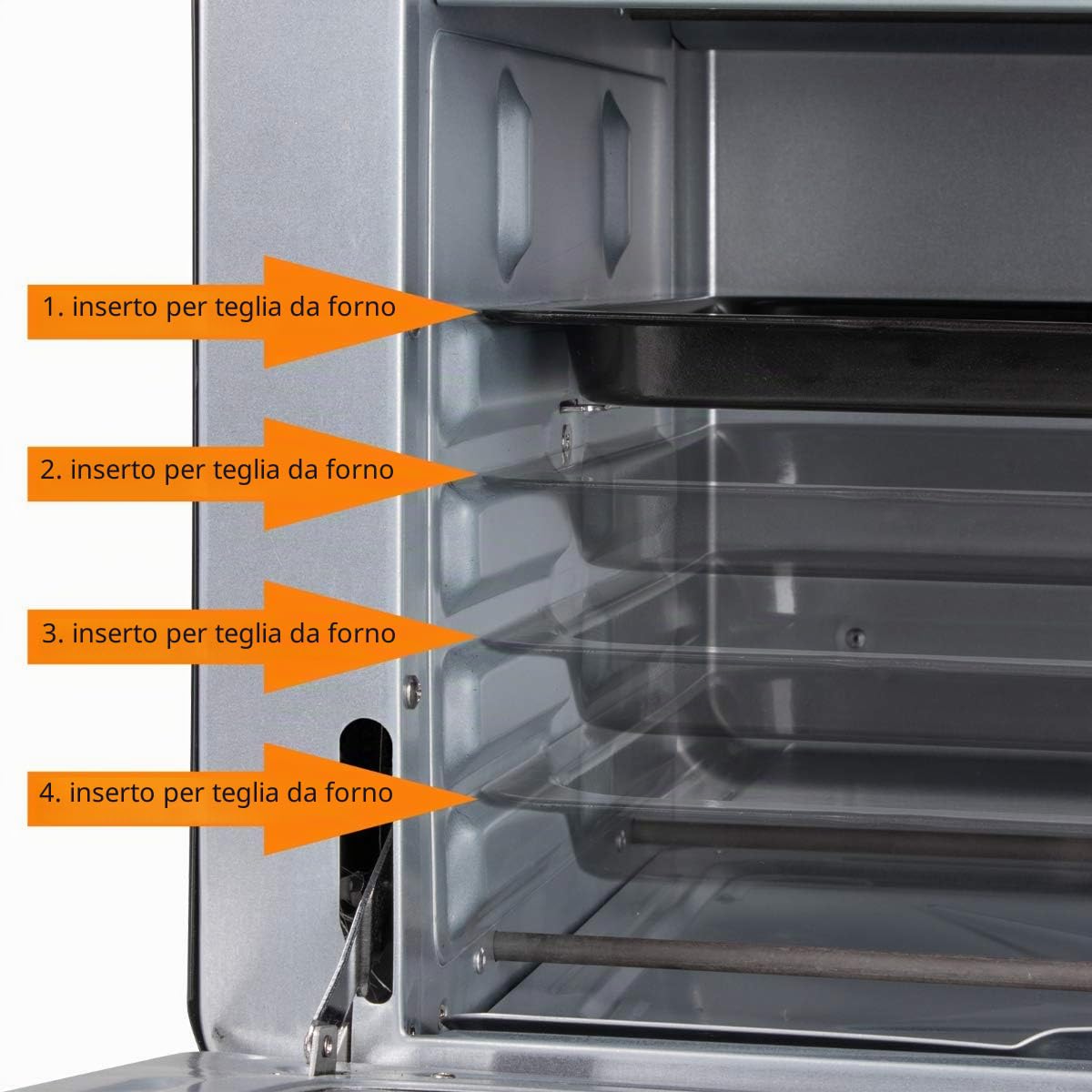 Clatronic Multi-Four MBG 3728, 30 litres d'espace de cuisson, convection + chaleur supérieure et inférieure, minuteur de 90 minutes avec signal de fin, noir