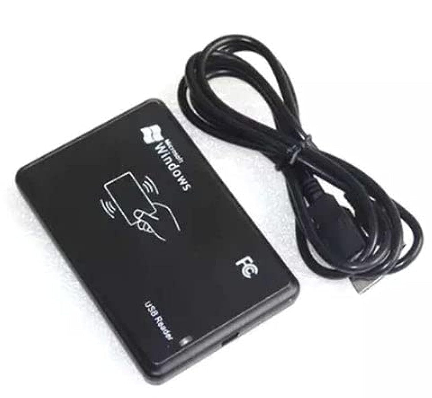 althiqahkeyRFID Reader 125KHz (EM-ID) EM4100 TK4100 Card Programmer w/ 5 Tk4100 Cards for Windows