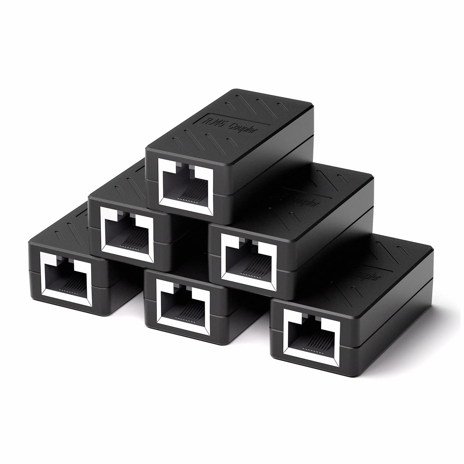 Y.D.F RJ45 Coupler Inline Coupler Cat 8 Cat 7 Cat 6 Cat 5e Cat 5 Ethernet Coupler Ethernet Extension Cable Ethernet Cable Extender for TV/Router/PC/Network Switch/Xbox/Playstation/Switch（ 6 Pack）