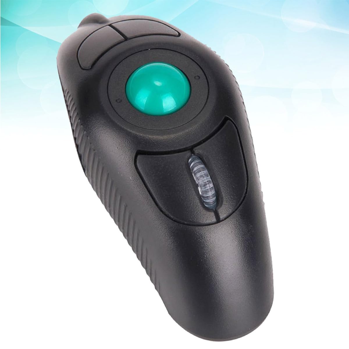 BESPORTBLE Souris sans Fil 24 Ghz Trackball Ergonomique Commande Pouce Port USB Intégré Compatible PC et Ordinateur Portable Design Portable Noir Utilisation Confortable Prolongée