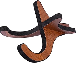 Ukulele Stand, Ukulele Stand, Guitar Stand, Ukulele Rack, Wooden Folding Portable X-Frame Stand with Sponge Edge, for Ukulele, Mandolin, Banjo, Violin