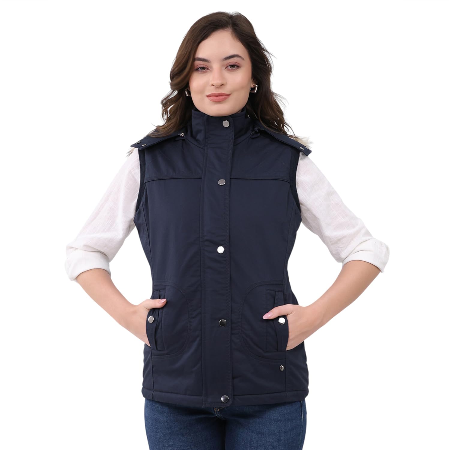 monte carlo Women’s Regular Fit Solid Hooded Neck Sleeveless Winter Jacket | Stylish Warm Design | Soft Comfortable Fabric | Trendy Winter Outerwear for Women (Pack Of 1)-picture-28