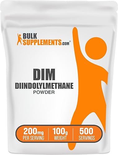 BulkSupplements.com Polvo de diindolilmetano (DIM) - Suplementos de progesterona - Bloqueador de estrógeno - Suplemento dim - Suplementos para el