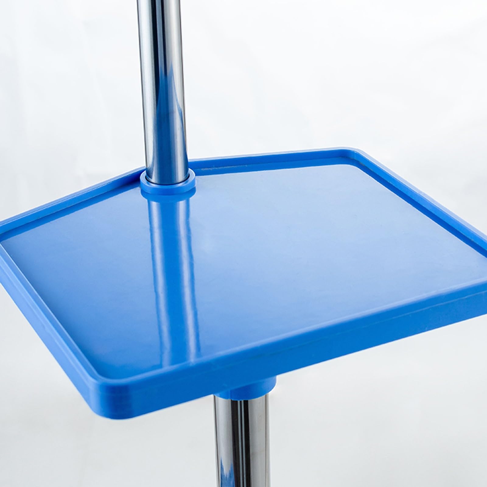 Supporto for Flebo, Asta Portaflebo con Ruote, Supporto for Flebo in Acciaio Inox con 4 Ganci, con Ruote e Vassoio(4 Rounds)