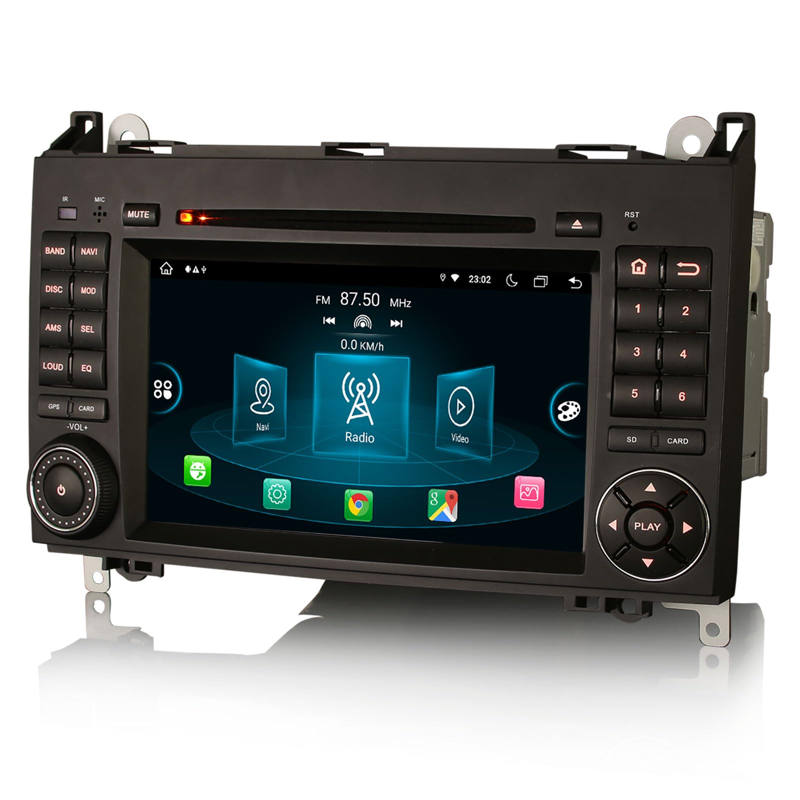 Erisin 8-Kern 4GB+64GB 7 Zoll Android 14 Autoradio mit GPS Navi Für Mercedes A/B Klasse W169 W245 Viano Vito Sprinter VW Crafter CarPlay Android Auto DSP WiFi 4G Bluetooth DAB+ RDS CD DVD Canbus