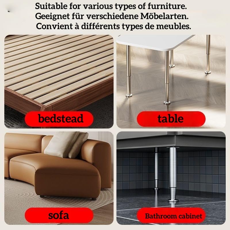 Patas para muebles regulables que nivelan tu sofá y cuidan el suelo 6