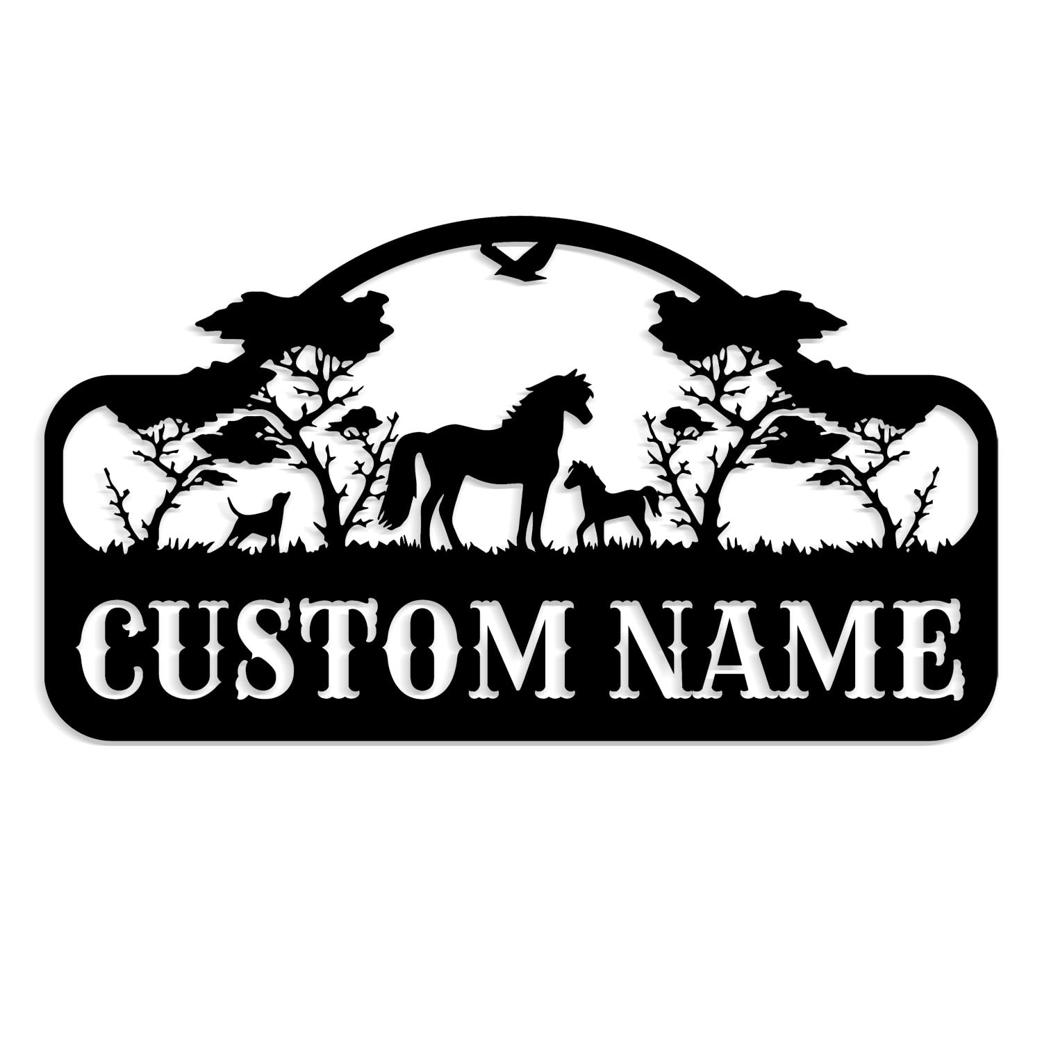 Meigoart Style-3 Custom Metal Hanging Farm Signs,Personalized Metal Farm Sign, Farm Sign, Custom Large Metal Farmhouse Farm Sign, Custom Metal Ranch Sign, Backyard Farmer Sign With Name Dates (Style-3)