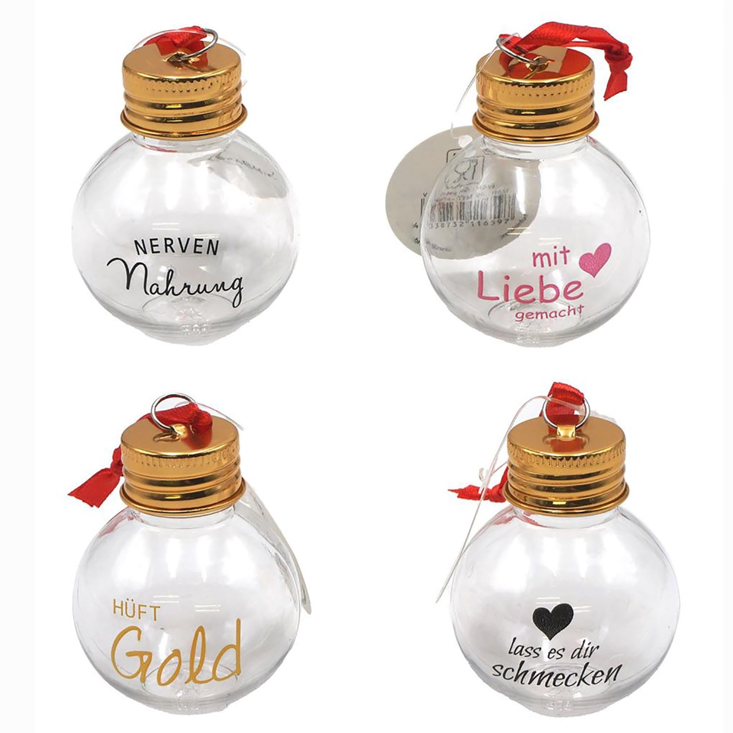 Weihnachtsschnapskugeln 100ml - 10 Stück Baum Schmuck