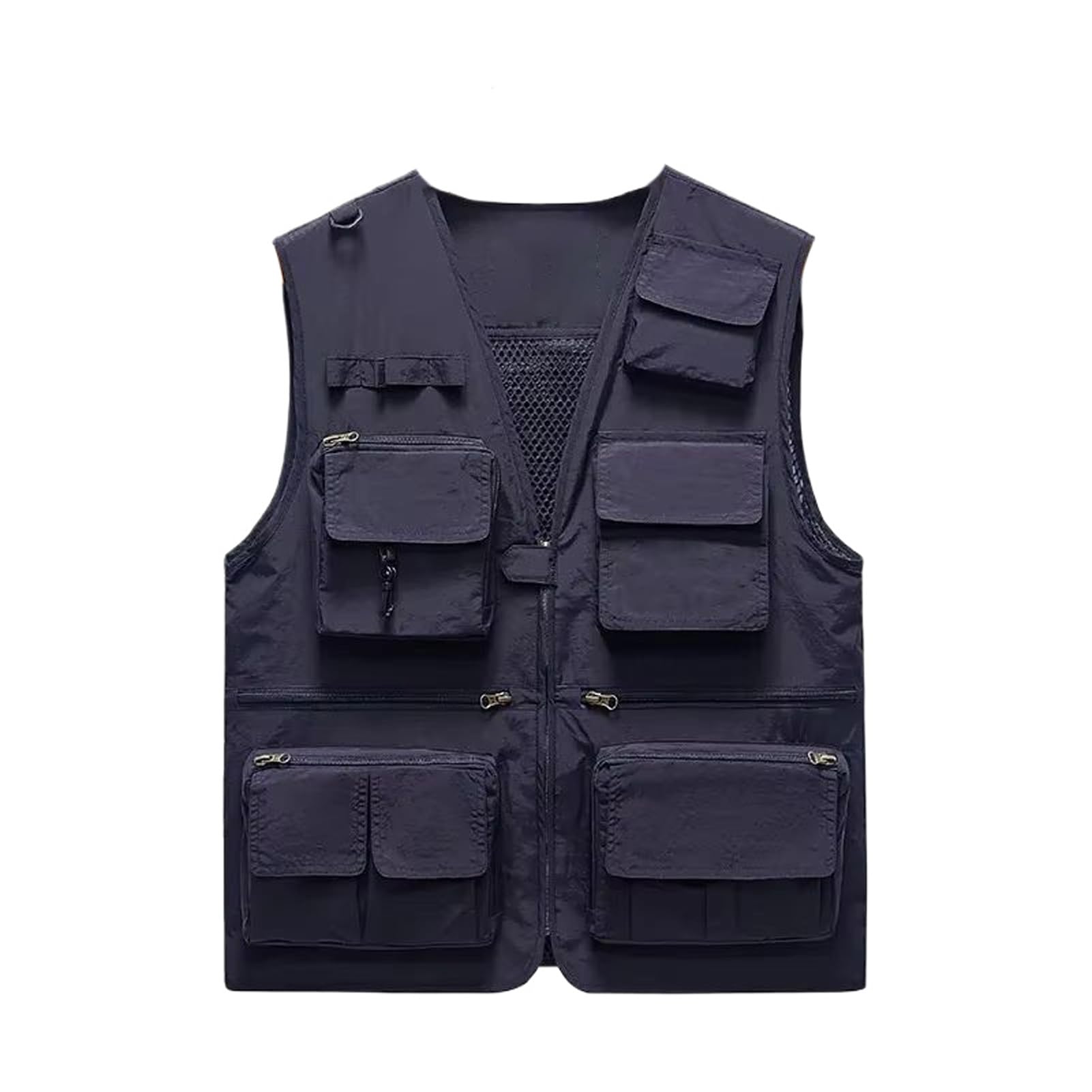 Chaleco casual para hombre impermeable con multibolsillos para viaje 8