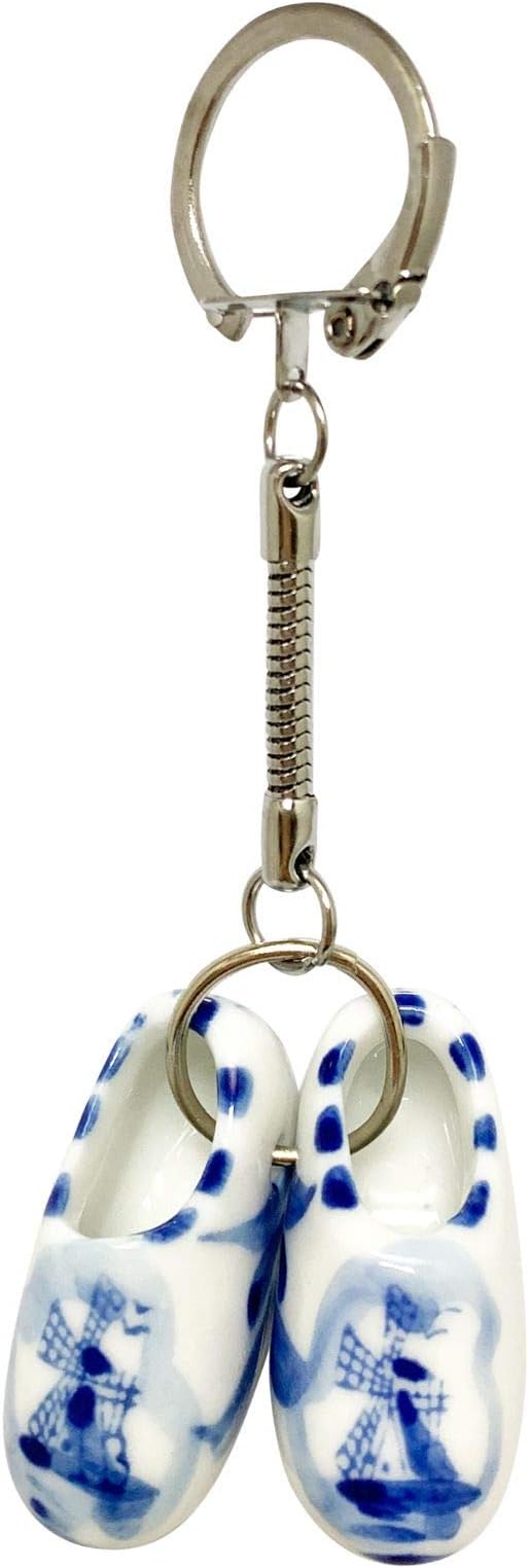 - E.H.G Holland Clogs Large Delft Ceramic Key Ring