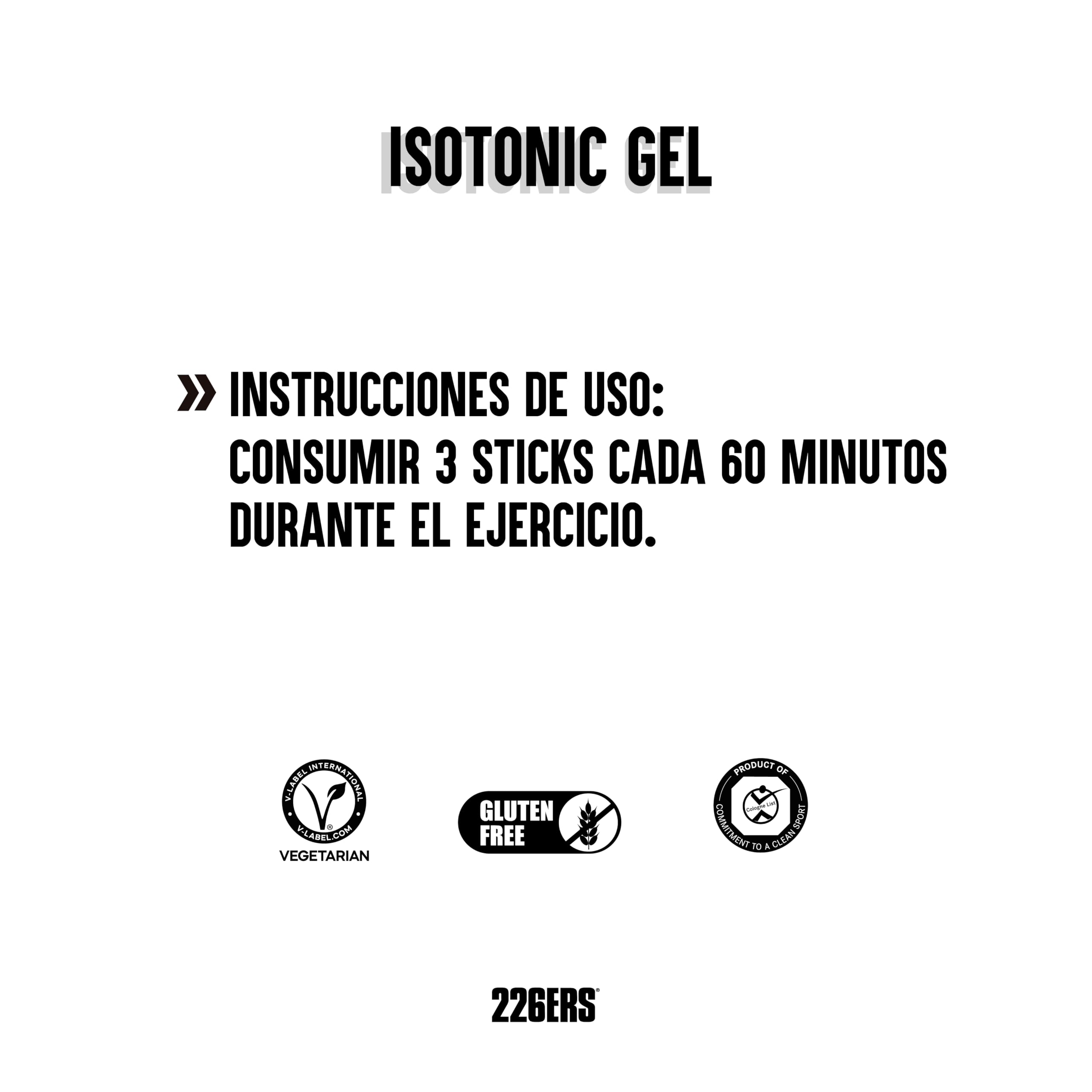 226ERS Isotonic Gel | Gel Enérgetico Isotónico Vegano con 22 g de Ciclodextrina como Hidrato, Mentolado, Sin Gluten, Menta - 1 gel