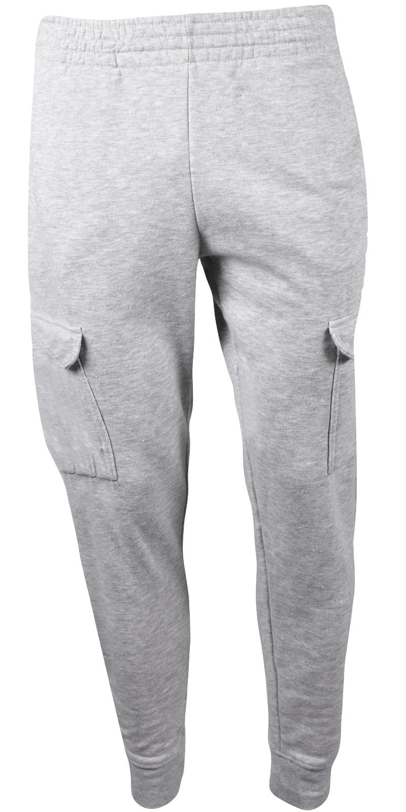 True Face (, L) Mens Fleece Combat Cargo Four Pocket Jogging Bottom Grey