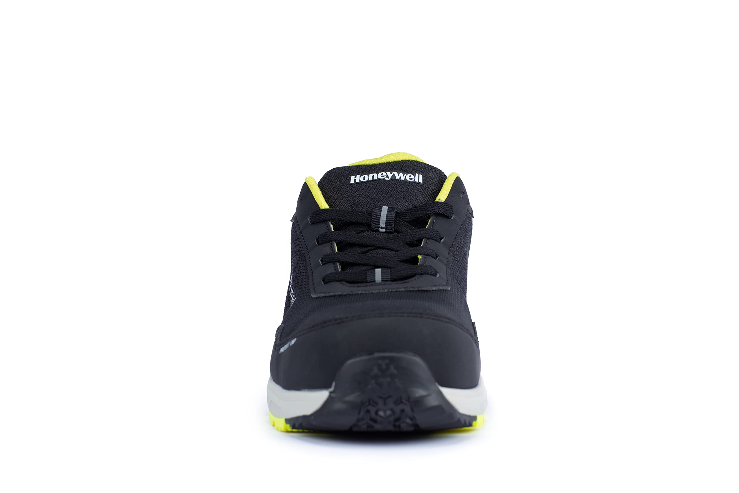 Honeywell Agile Starter S1P SRC Zapatos de seguridad industrial para hombres y mujeres, estilo escotado, forro de malla 3D, puntera de fibra de vidrio, suela de goma, amarillo, talla 14 UK, 6250126-49