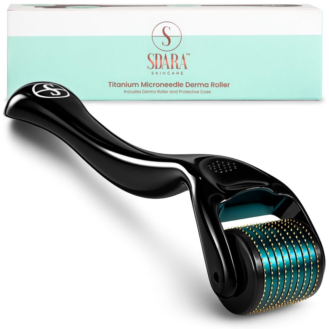 Sdara Skincare Derma Roller Microneedling Roller for Face, Beard, Hair - Includes Free Storage Case, for Men and Women