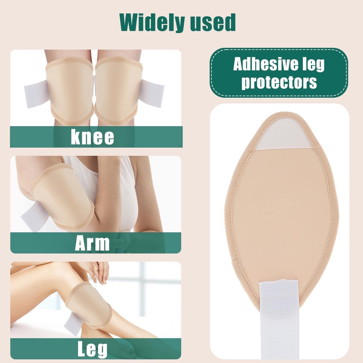 Maycreate 2pcs Castor Oil Knee Pack Wrap Adjustable Strap 4