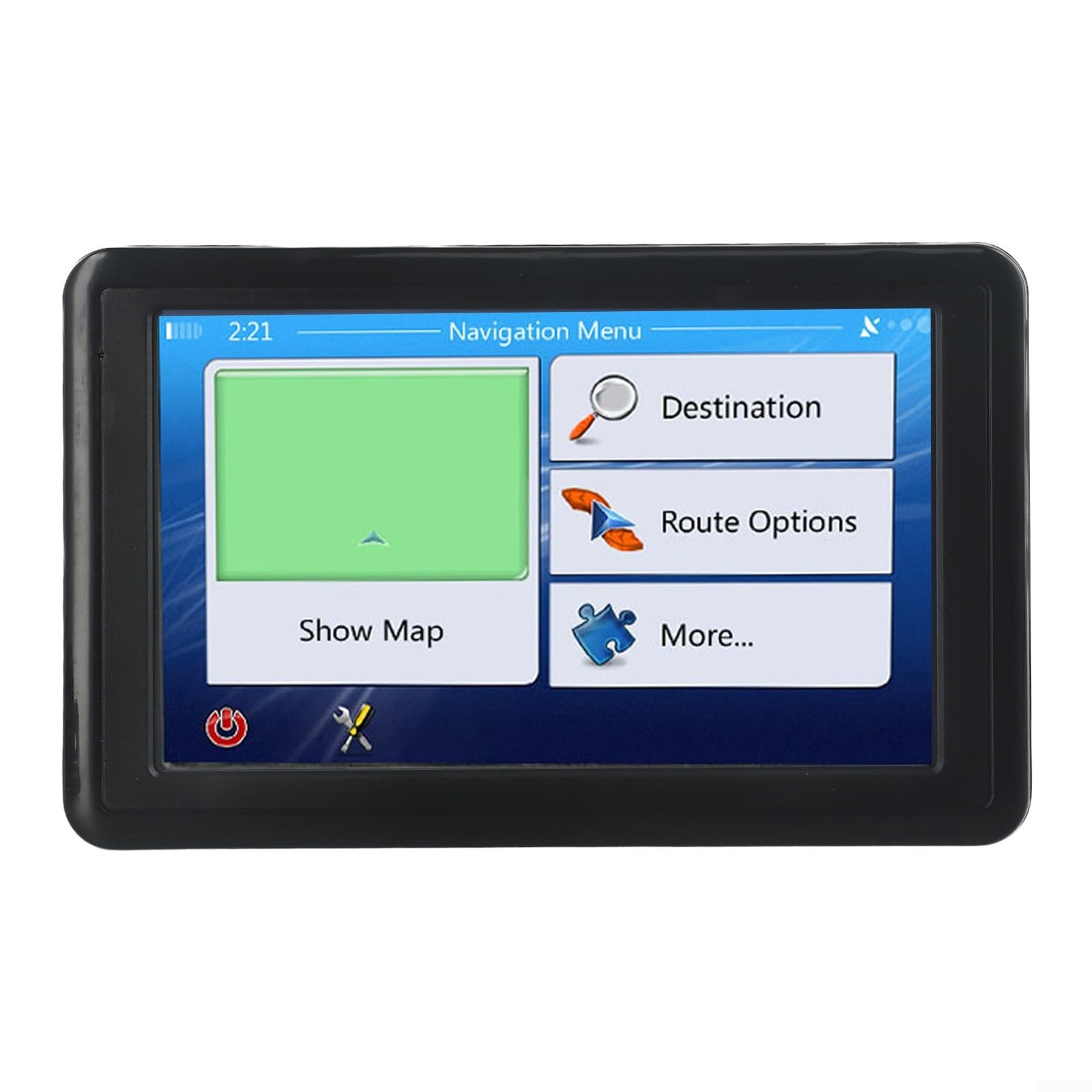 Navigatore GPS portatile da 5 pollici per veicoli, memoria interna da 8 GB, touch screen con trasmettitore FM e opzioni di intrattenimento (america)