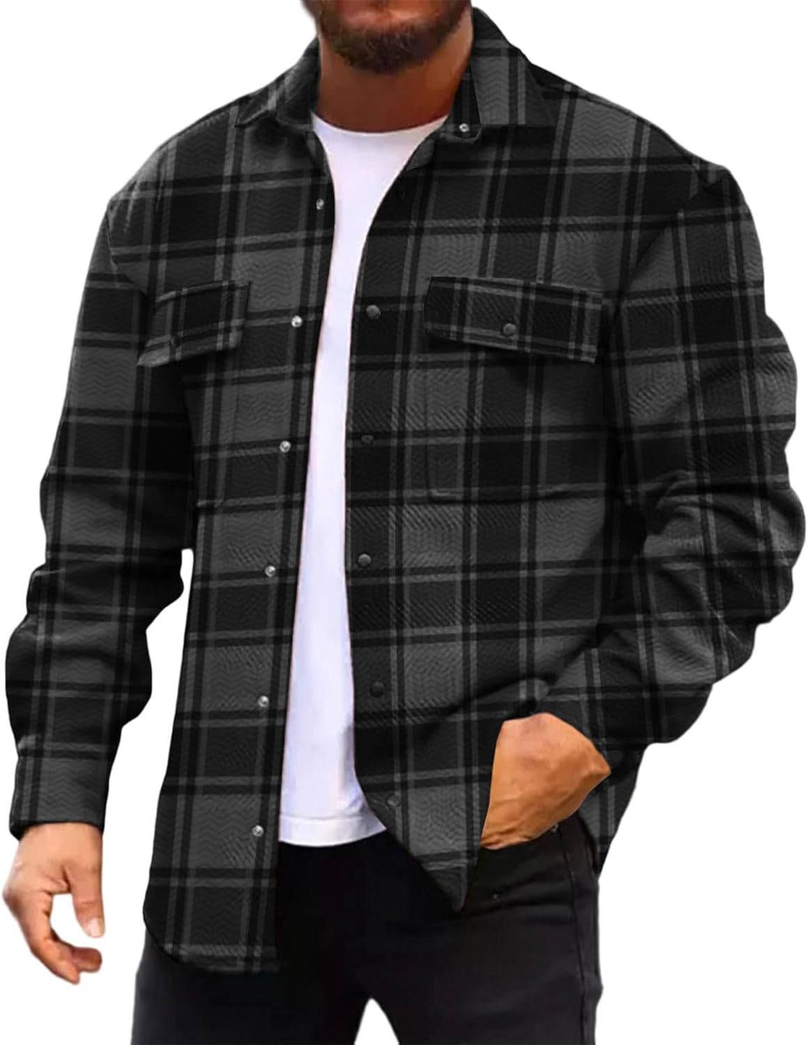 Vintage Winterjas voor Heren Plaid Jas Zomer Fleecejack Vintage Winterjas voor Heren Plaid Jas Zomer Fleecejack