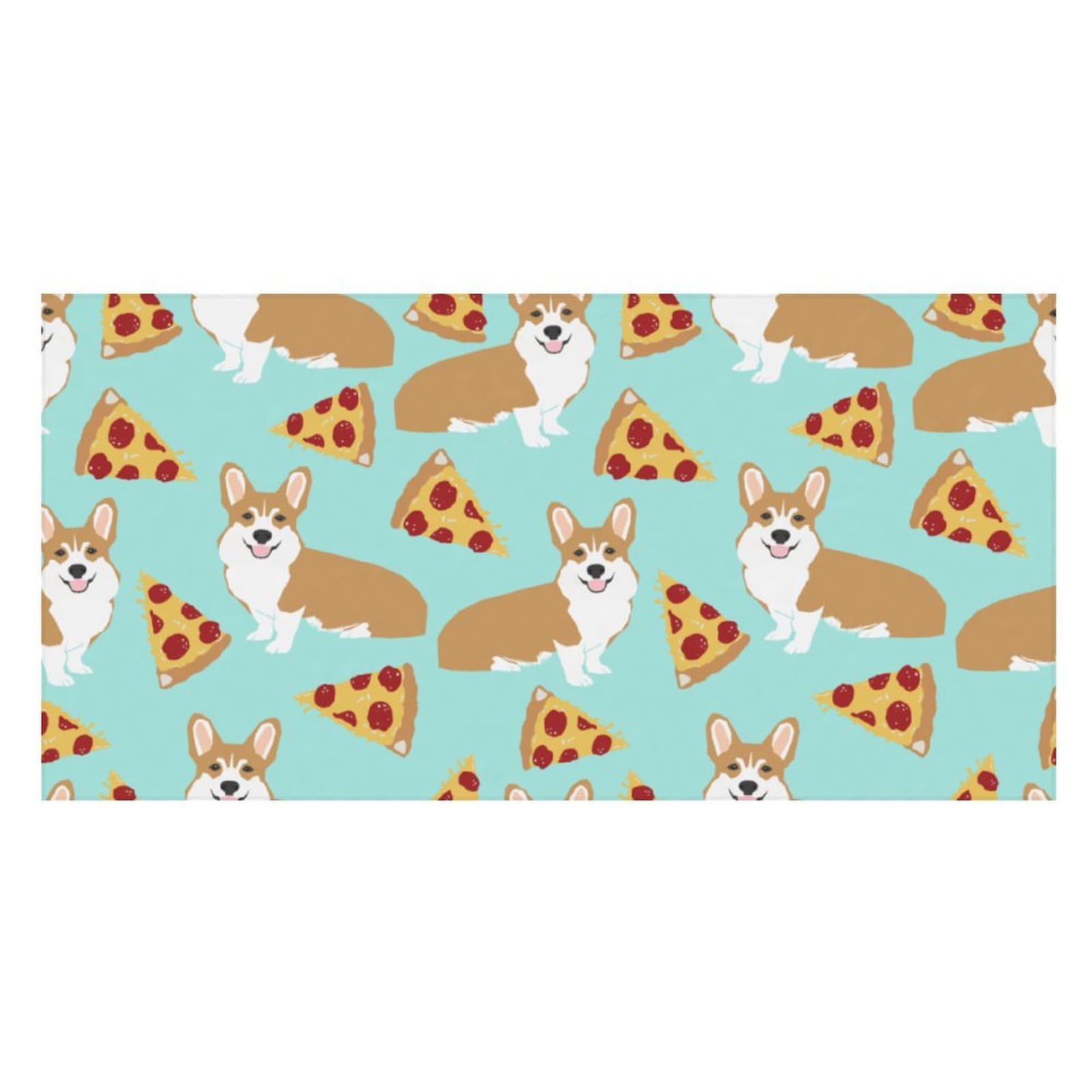LWORZIIB Beach Towel, Corgi And Pizza Bath Towel, Pool Towel Great for Gym Swimming 80 X 160cm