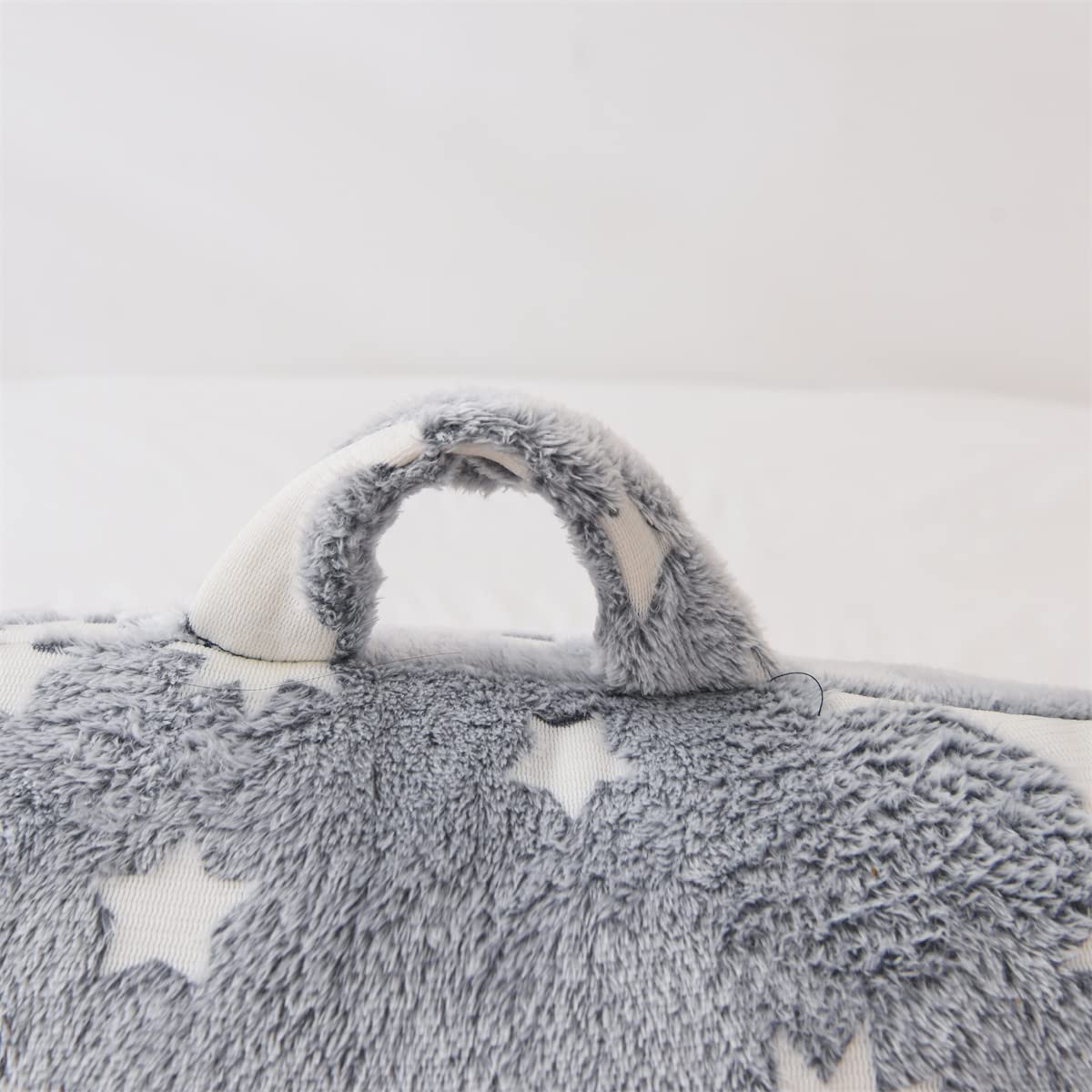 Holawakaka Cuscino Da Lettura Fosforescente Con Braccioli - Luna E Stelle Glitterate, Morbido In Flanella, Per Bambini E Ragazzi
