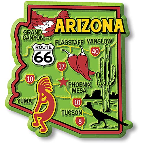 Imán decorativo clásico colorido Arizona 2.7" x 2.9"