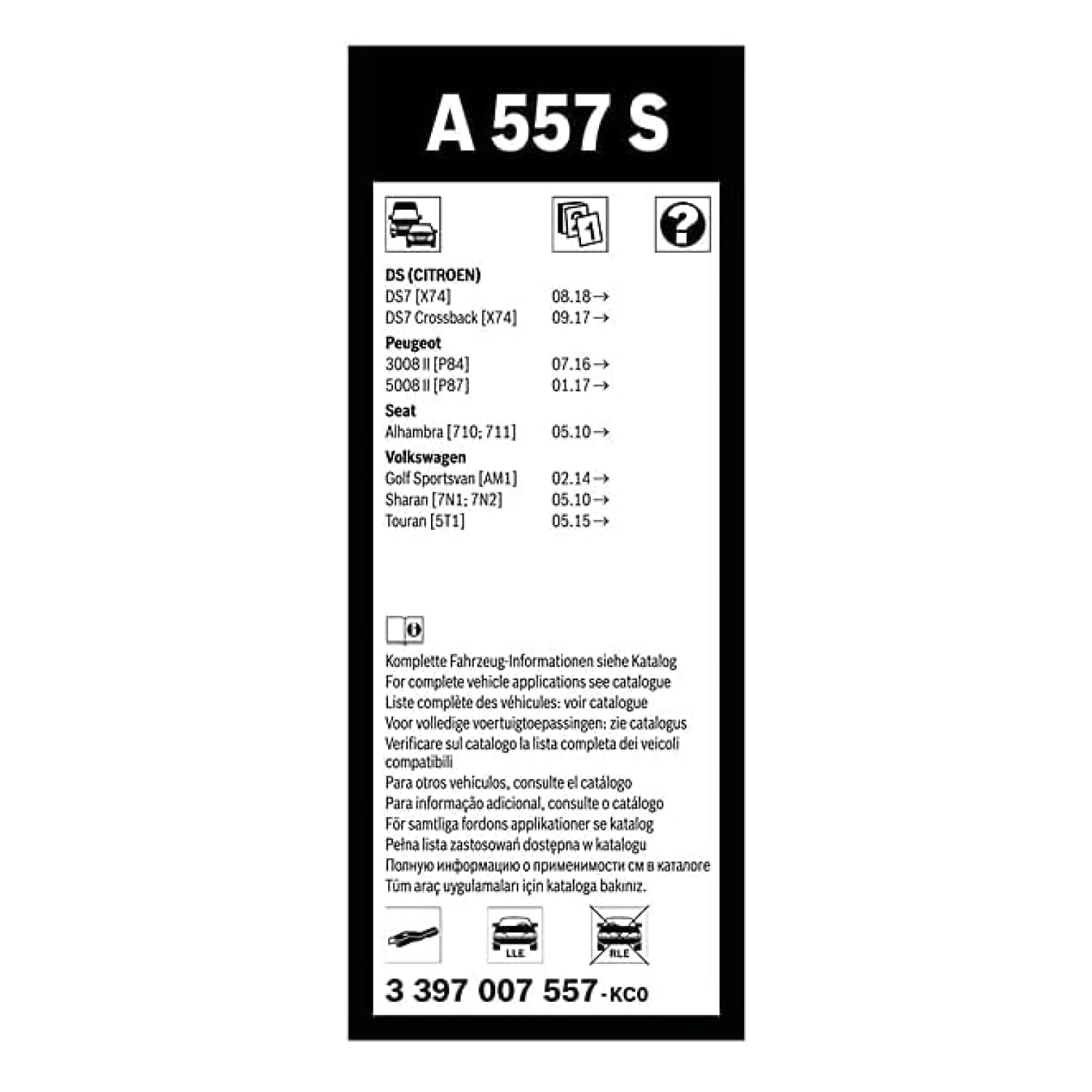 BOSCH Spazzola tergi 3397007557