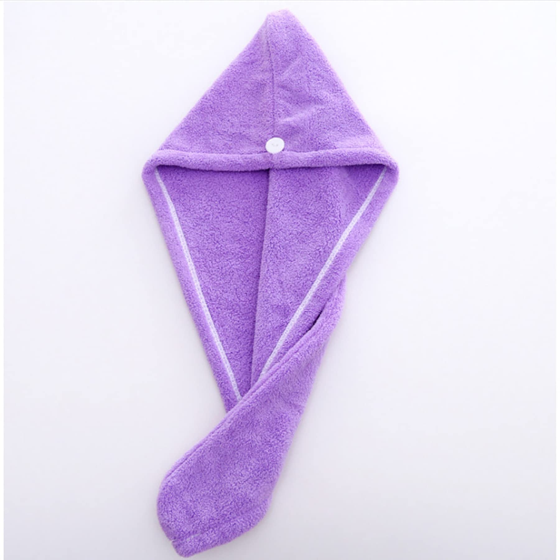 Mirero Purple Microfibre Hair Drying Towel Wrap Super Absorbent Turban Rapid Dry Salon For Wet Curly Long & Thick Hair (Purple)