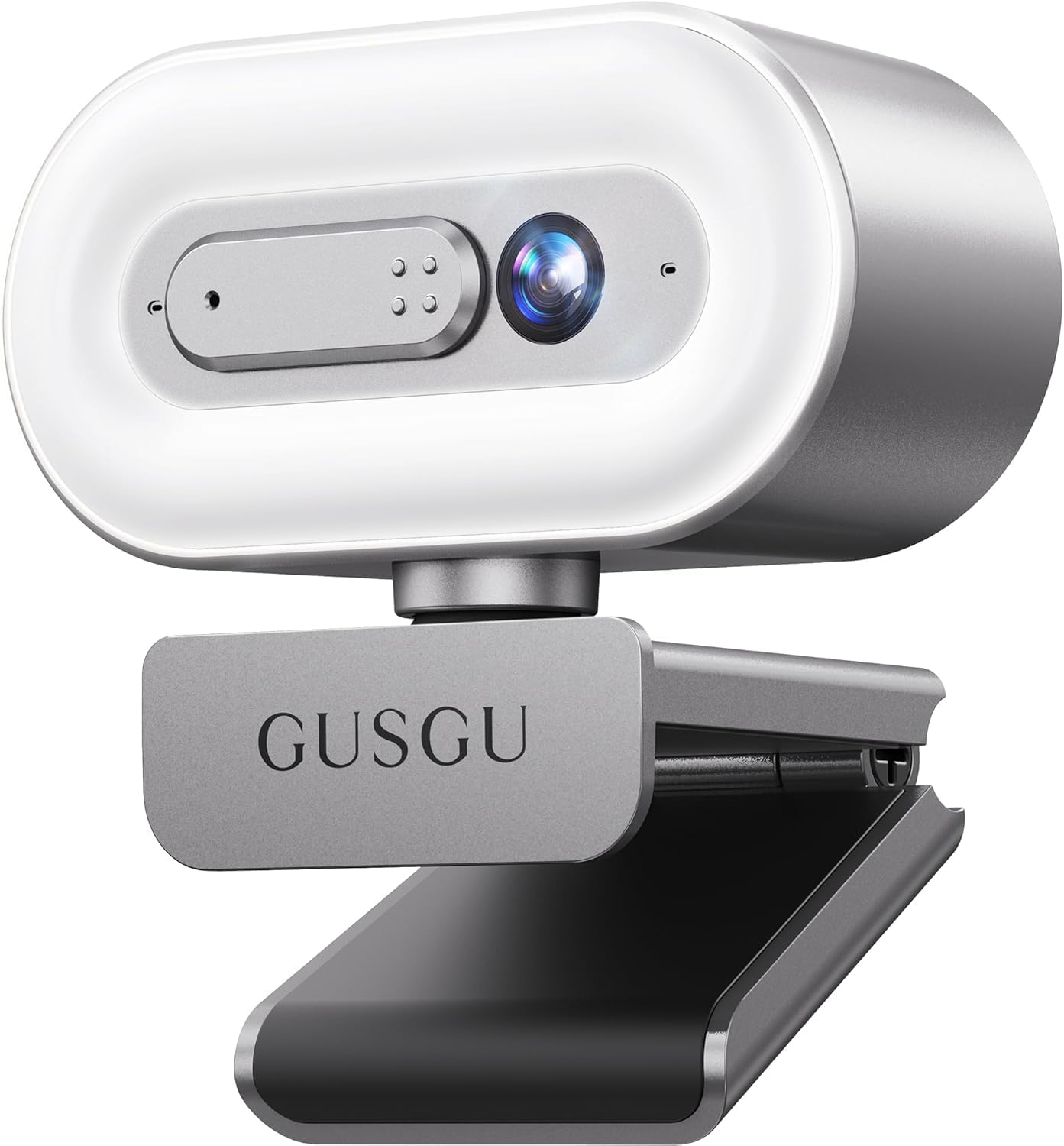 GUSGU G920 2K Quad HD Webcam for PC, Auto Focus, with Microphone & Light & Privacy Cover, Web Camera for Desktop Computer/Laptop/MacBook, USB