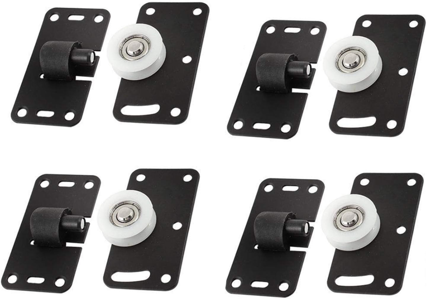 Faderr Wardrobe Door Rollers, 4Sets Sliding Door Wheels Rollers Sliding