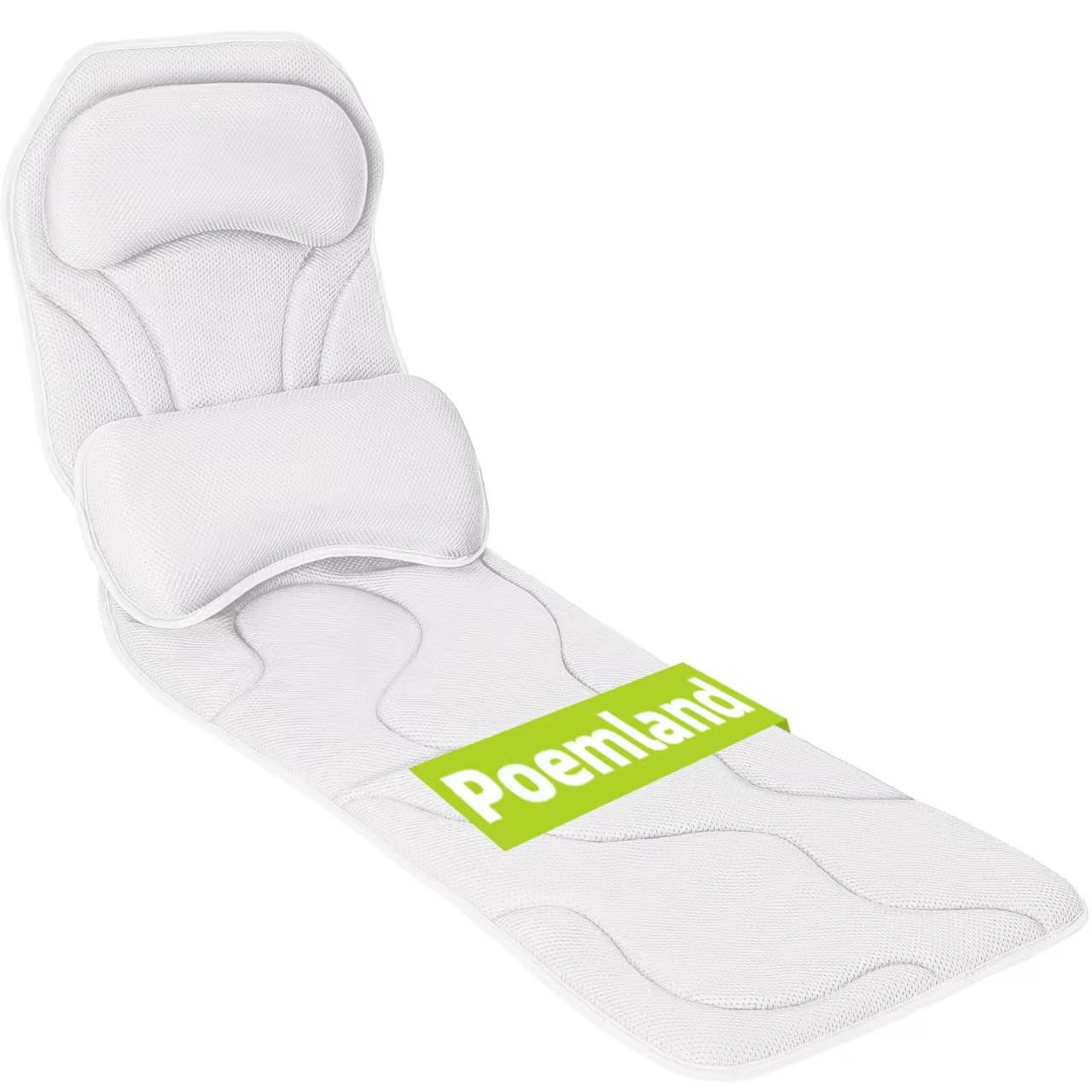 Ganzkörper-Badewannenkissen für Wanne, Badewannenkissen mit abnehmbarem Lendenkissen, 3D-Air-Mesh-Spa-Badewannenkissen, 168 Saugnäpfe, Wannenkissen für Kopf, Nacken, Rücken und Beine