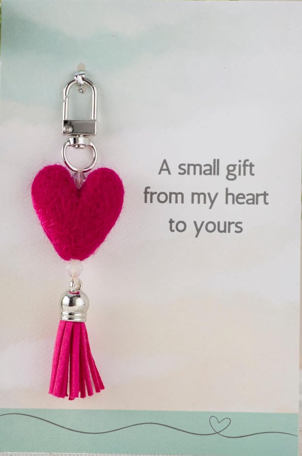 Your Heart's Content Handbag Charm, Purse Accessory, Keychain decoration, Zipper Pull