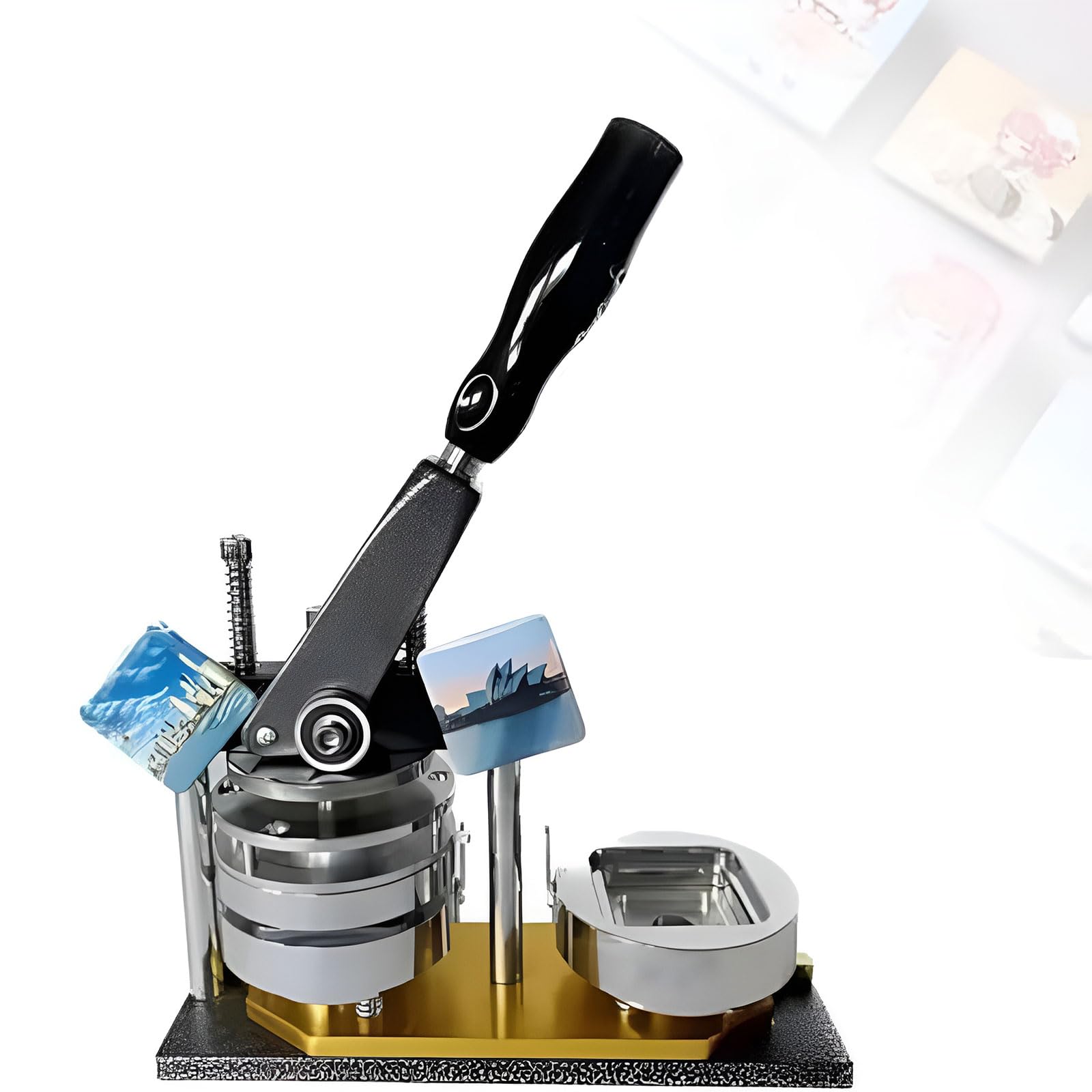 Máquina para Hacer alfileres con Cortador, máquina para Hacer alfileres magnéticos para Nevera, alfileres Personalizados, decoración con alfileres de Ropa